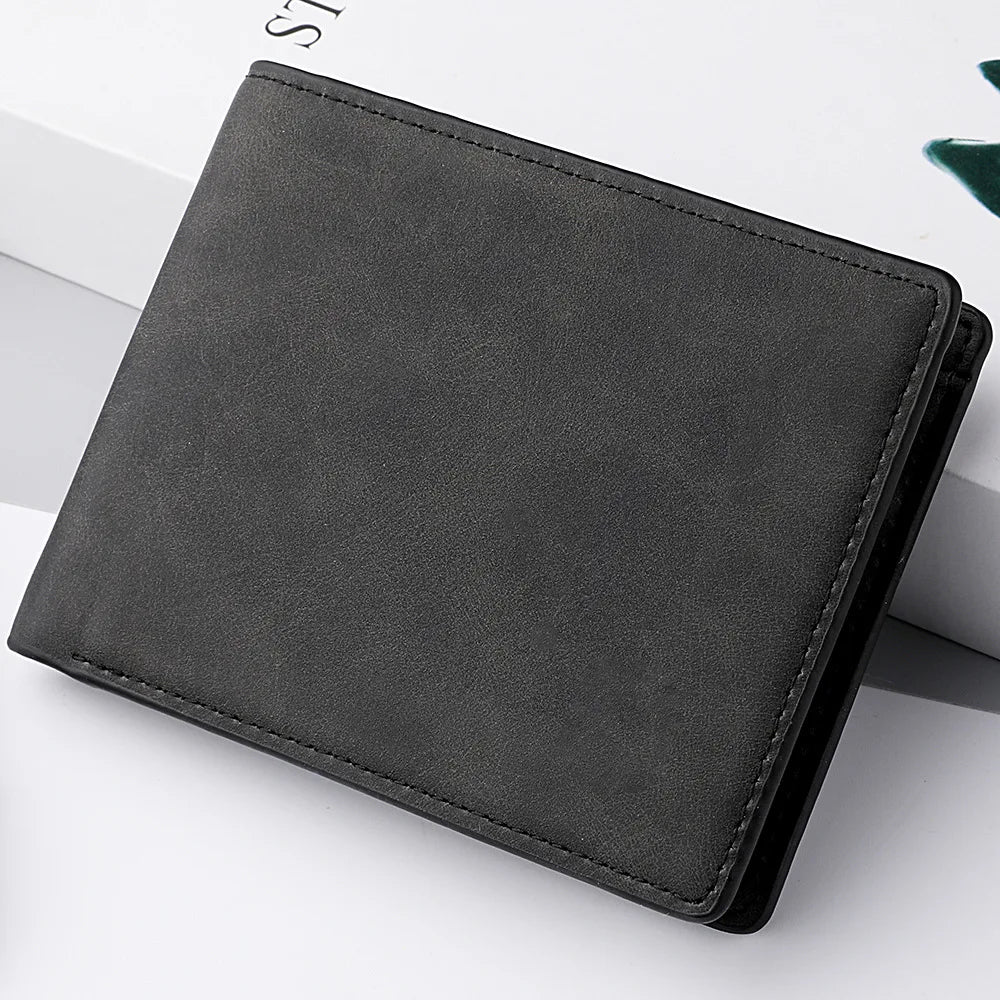 HOMEFISH Fashion Short Wallet for Men, Lightweight Portable Card Holder with Ample Bill Storage