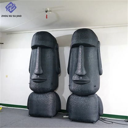 Moai Statue Air Blow Up Replica Of Easter Island Inflatable idol sculptures in the museum exhibition  simulation modle