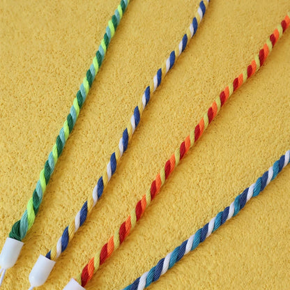 4PCS Cat Wand Toy Replacement Heads Colorful Cotton Ropes for Cat Stick Teaser Wand Interactive Cat Toy
