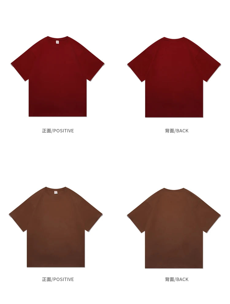 Oversized Summer Short Sleeve Men's T Shirt New Fashion Solid Loose O-Neck T Shirts Mens Cotton Hip Hop Streetwear Top Tees 5XL