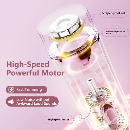 Electric Shaver for Women Waterproof Wet & Dry Hair Razors 2 in 1 Double Head Portable Bikini Hair Trimmer Detachable Head Shave