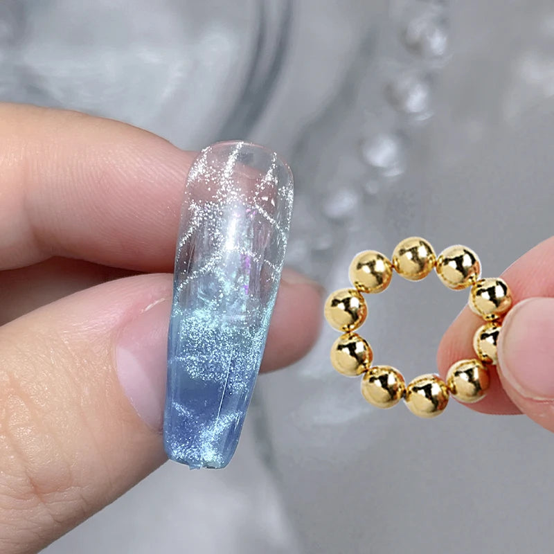 10/20pcs Gold Sliver Round Nail Art Magnetic Bead Set Multi-Functional Colorful Magnet Stick For Water Wave Ripple Cat Eye Desig