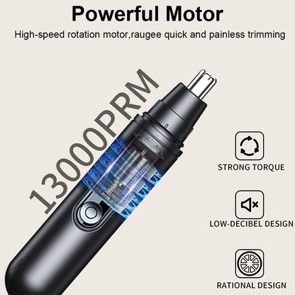 Electric Nose Hair Trimmer Portable Painless Clipper for Men And Women Waterproof Ear And Eyebrow Trimmer for Face Hair Clean