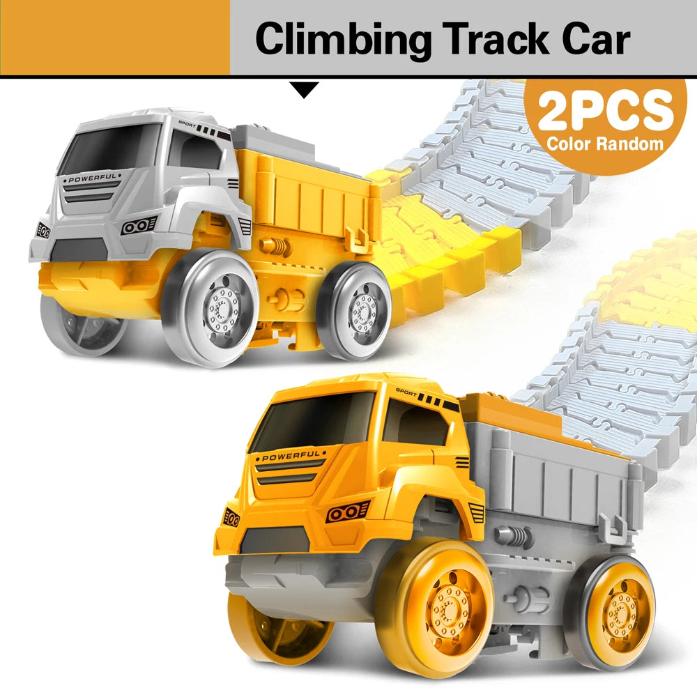 Space Track Toys Magic Climbing Electric Engineering Race Car Toy Bendable Flexible Race Track Cars Train Toy For Kid Gift