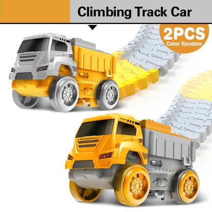 Space Track Toys Magic Climbing Electric Engineering Race Car Toy Bendable Flexible Race Track Cars Train Toy For Kid Gift