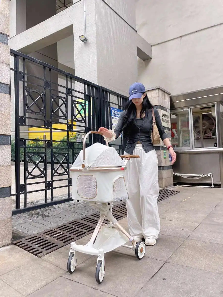 Pet Stroller Portable Folding Travel Dog Trolley Pet Stroller Factory Wholesale