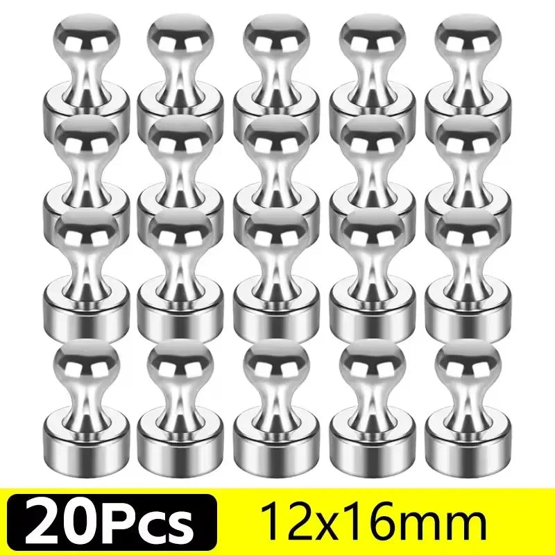 50/1Pcs Metal Strong Magnetic Pushpins Magnets Pin Whiteboard Fridge Thumbtack Power Magnet Sheets Push Pins for Office School