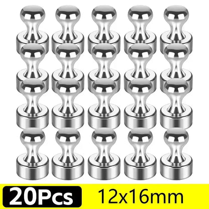50/1Pcs Metal Strong Magnetic Pushpins Magnets Pin Whiteboard Fridge Thumbtack Power Magnet Sheets Push Pins for Office School
