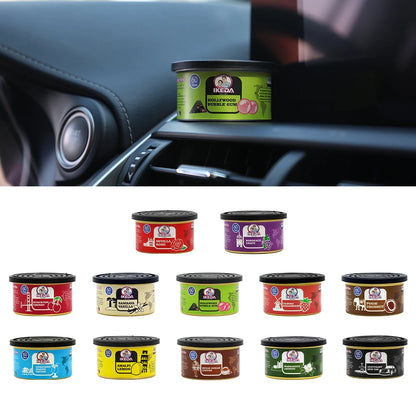 Car Air Freshener: 12 Kinds Scent | Organic Cans | Odor Eliminator Essential | Long-Lasting | Strong Fragrance | For Home