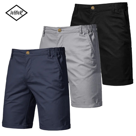 2025 Men's Solid Color Casual Short Pants Beach Breathable Comfortable Straight Short Trousers Hawaiian Holiday Men'S Pants 3XL