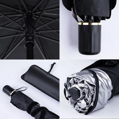 Car Sunshade Umbrella Front Windshield Silver Glue Sunshade Umbrella Uv Resistant Folding Car Umbrella Car Sunscreen Accessories