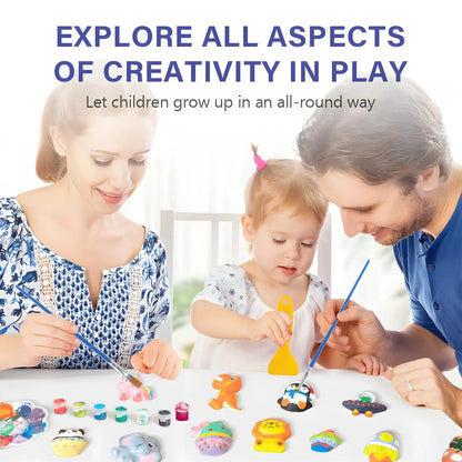 Arts and Crafts Set Painting Kit Unpainted DIY Dinosaur Space Projects Creative Blank Model Toys Graffiti Montessori Educational