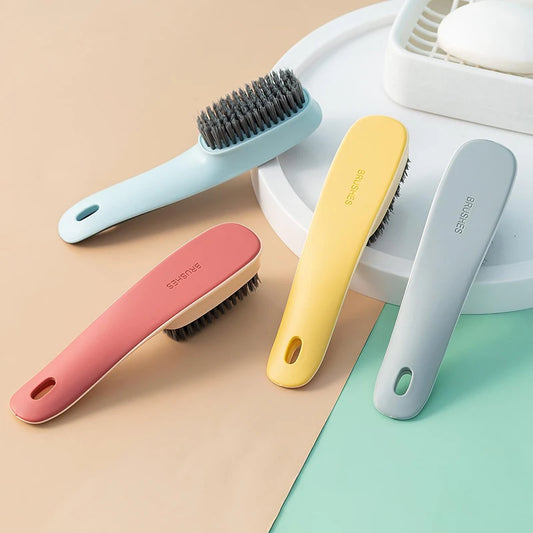 Home-use Long-handled Shoe Brush Multi-functional Cleaning Brush Laundry Bathrooms Hard Floors Plastic Handle Shoes Brush