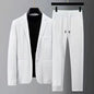 2024 Summer and Autumn New Fashion Suit Men's Long Sleeved High End Quality Casual Set Korean Edition Casual Two Piece Set