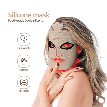 7 Colors Silicone LED Mask Face Photon Skin Rejuvenation Flexible Soft Facial Beauty Mask Skin Care Repair Skin Brightening