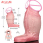 FAAK Silicone Penis Sleeve Ring Realistic Hollow Dildo Size S M Dildo Sheath Delay Ejaculating Cock Enlarger Sex Toys For Men