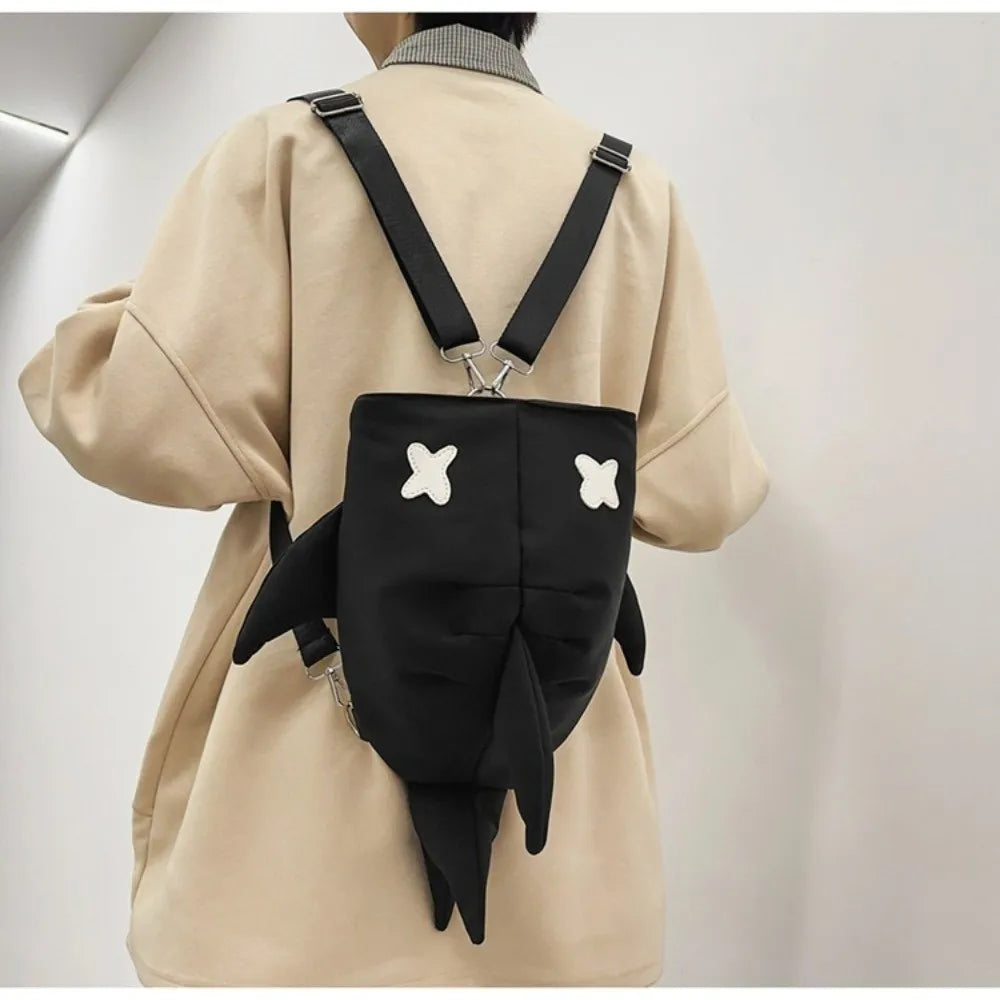 Adjustable Strap Shark Backpack Unique Design Versatile Style Large Capacity Backpack New Design Unisex Model Casual Travel Bag