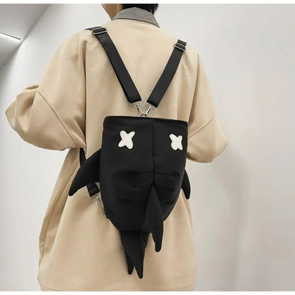 Adjustable Strap Shark Backpack Unique Design Versatile Style Large Capacity Backpack New Design Unisex Model Casual Travel Bag