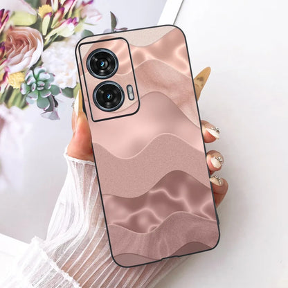 Case For Motorola Edge 50 Fusion Cover XT2429-1 Popular Flower Soft Black Silicone Phone Cases For Motorola G96 5G MotoG96 Funda