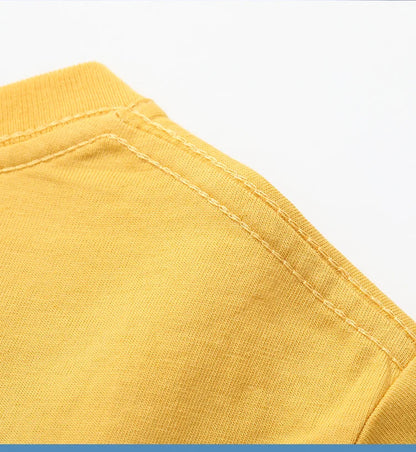 2-16 Years Summer Kids Boys Girls T-shirts Solid Cotton Breathable Teenager Short Tops Children's Tees Casual Shirt Baby Clothes