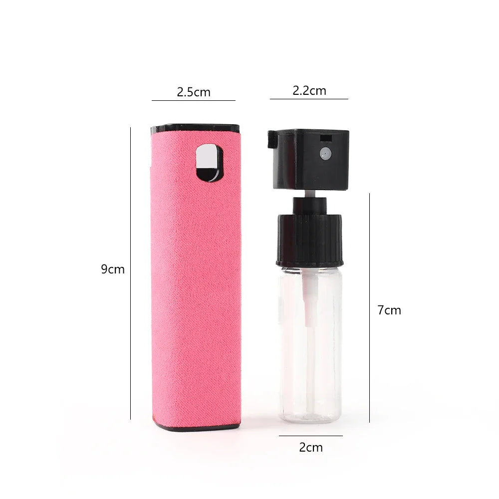2-IN-1 Screen Dust Removal Microfiber Cloth Wipe Spray Bottle Set Laptop Tablet Mobile Phone Cleaning Tools Portable Cleaner
