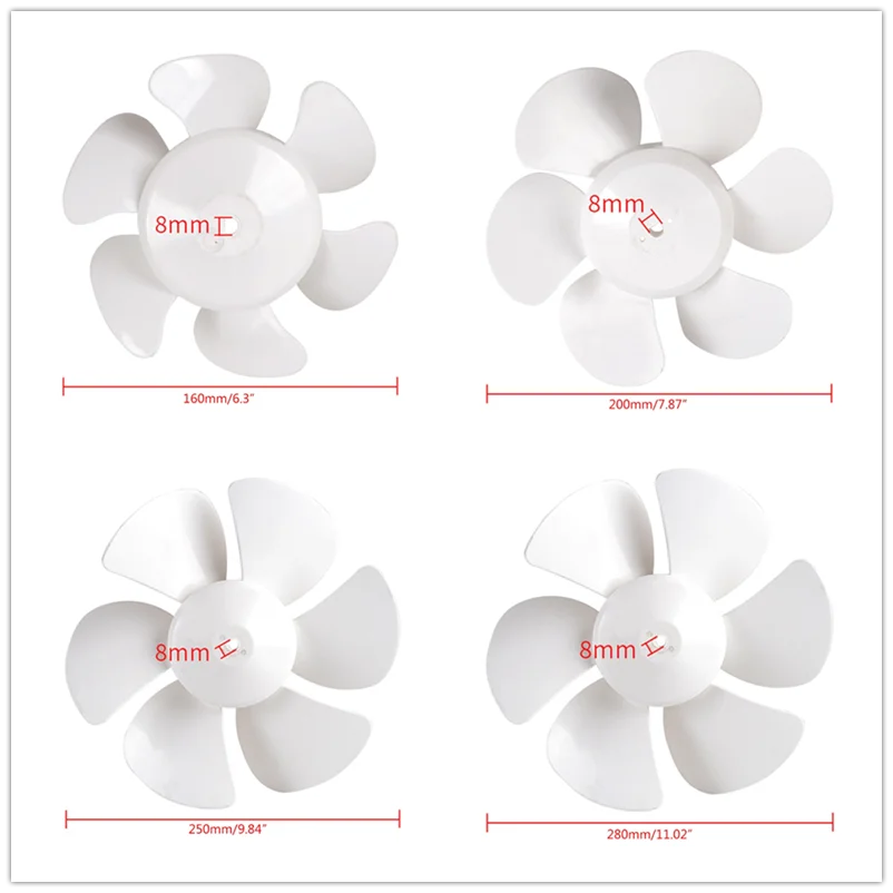 Big Wind 11/12/16inch Plastic Fan Blade 3 Leaves Stand/Table Fanner Accessories