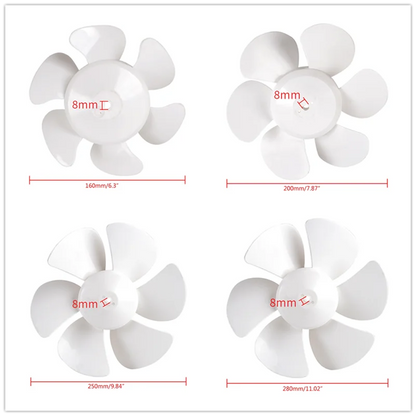 Big Wind 11/12/16inch Plastic Fan Blade 3 Leaves Stand/Table Fanner Accessories