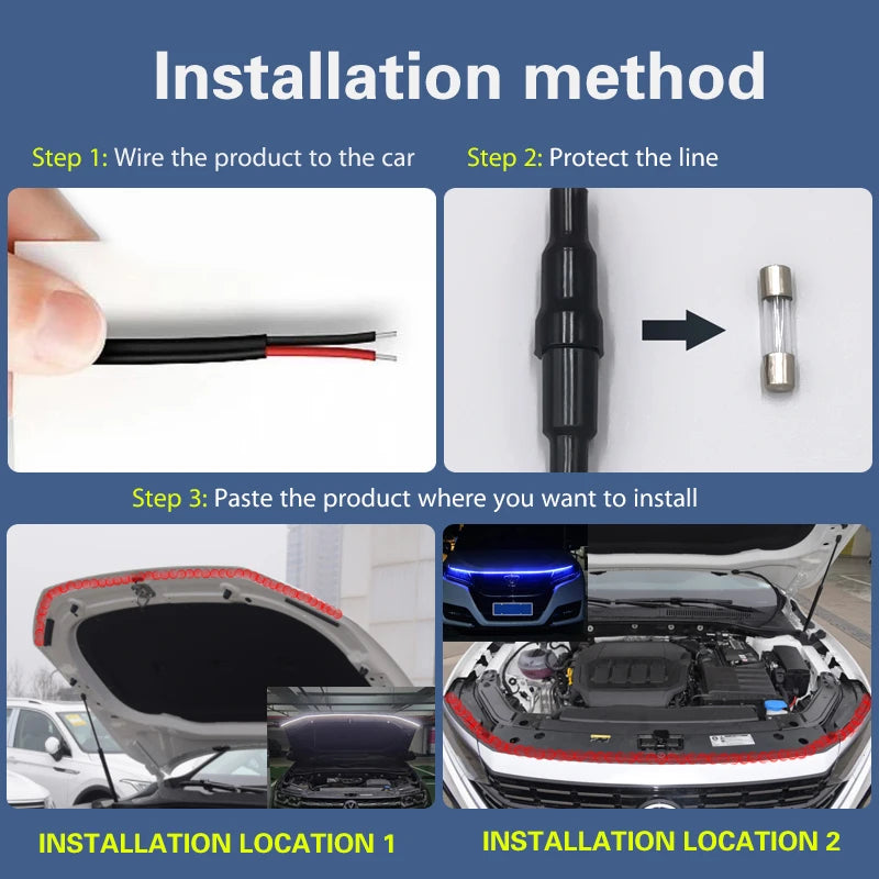 Car Flashing 1Pcs Car LED DRL Daytime Running Light For Alfa Romeo Stelvio 2017-2023 Universal Flexible Decorative Light Strip