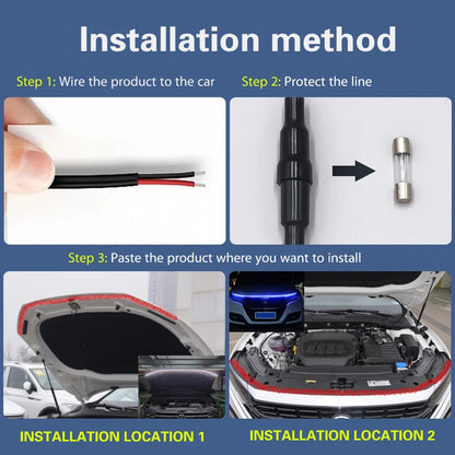 Car Flashing 1Pcs Car LED DRL Daytime Running Light For Alfa Romeo Stelvio 2017-2023 Universal Flexible Decorative Light Strip