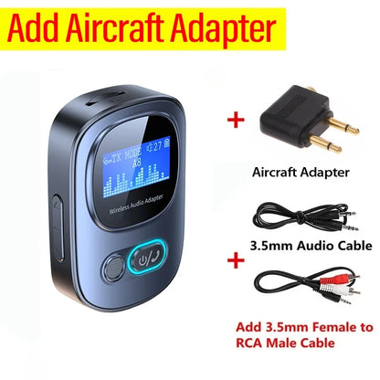 VIKEFON Car AUX Bluetooth Audio Receiver Transmitter TF Card Jack RCA Airplane Wireless Adapter Mic for TV PC Headphone Speaker