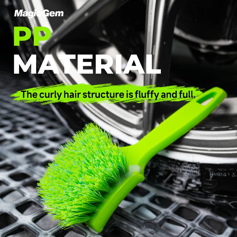 MAGIC GEM Tire Brushes for Cleaning Tires, Durable Car Wash Brush, Stiff Tire Scrub Brush for Car Detailing & Rubber Tire