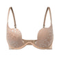 Solid Underwire Bra push up Lingerie comfort padded bra lift up thick cup lace bralette