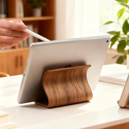 [New Wooden Phone Stand] New Wooden Portable Desktop Phone Stand | Creative Lazy Holder for iPad Tablet, Universal Mobile Stand