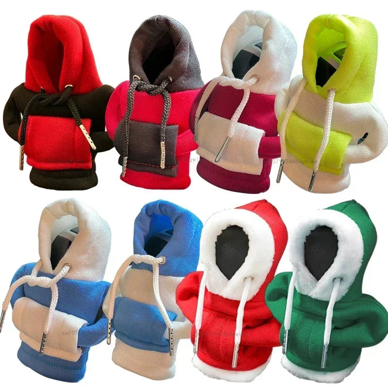 Car Hoodie Handle Shark Cute Hoodie Car Gear Shift Knob Cover Short Plush Manual Handle Gear Auto Interior Accessories