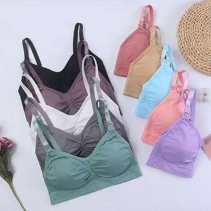 Breathable Maternity Pregnant Bras Comfort Breastfeeding Sleep Bralette Women Wireless Seamless Nursing Underwear