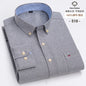 Men's Social Shirts Long Sleeve 100%Pure Cotton Oxford Buttoned Plaid Formal Male Casual Clothes Oversized Shirt Plus Size S-7XL