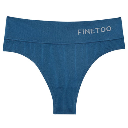 3PCS/Set Women's Panties Sexy Underwear FINETOO Large Size Thong Women Seamless Panties High Waist Girls Thongs M-2XL
