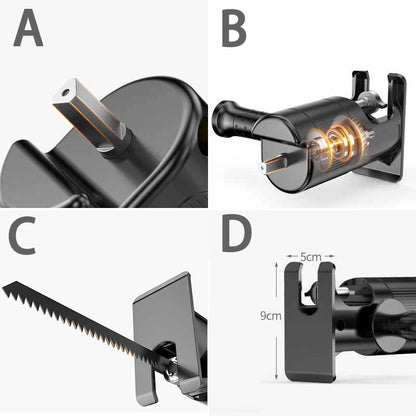 JANGKLIFE Screwdriver Conversion Head, Electric Drill to Electric Saw, Household Reciprocating Saw, Multifunctional, Wood Tools