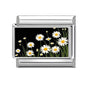 2025 Women's Fashion Colorful Flowers Oil Painting Style Series Italian Charms Fit 9mm Stainless Steel Bracelet DIY Jewelry Gift