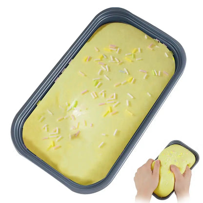 Sticky Box Cake Squishy Toy Slow Rising Squeeze Toy Butter Ice Cream Box Squishy Fidget Toy Anti Stress Release Hand Relax Gift