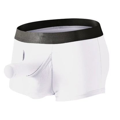 Men Boxers Sexy Underwear Long Penis Pouch Boxershorts Underpants Male Hombre Elephant Bulge Panties Lingerie