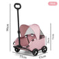 Foldable Pet Stroller with Sun Canopy Lightweight Dog Trolley Shopping Carts Outdoor Walking Travel Cart for Small Dogs Puppy