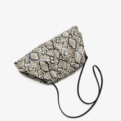 Ruched Serpentine Dumpling Bags for Women Pouch Handbag Cloud Clutch Snake Pattern Shoulder Crossbody Bag Luxury Designer Bag