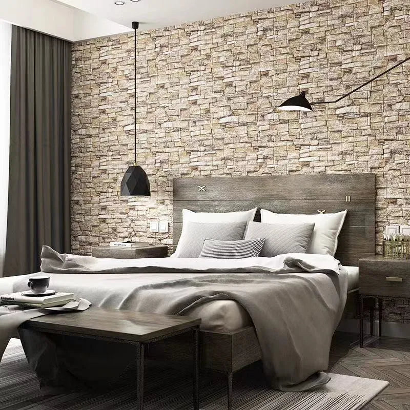 Self-adhesive 1-40pcs 38.5X35cm DIY 3D Wallpaper Retro Brick Pattern Wall Stickers Waterproof Room Decor Foam Home Decoration