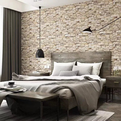 Self-adhesive 1-40pcs 38.5X35cm DIY 3D Wallpaper Retro Brick Pattern Wall Stickers Waterproof Room Decor Foam Home Decoration