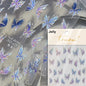 1pcs 5D Japanese Black Butterfly Nail Art Stickers Glitter Shiny Kawaii Self Adhesive Manicure Decorations Tool Decals Accessory