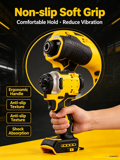 Professional Compact Brushless Impact Driver High Torque Rechargeable Power Screwdriver DIY Carpentry Construction Tool