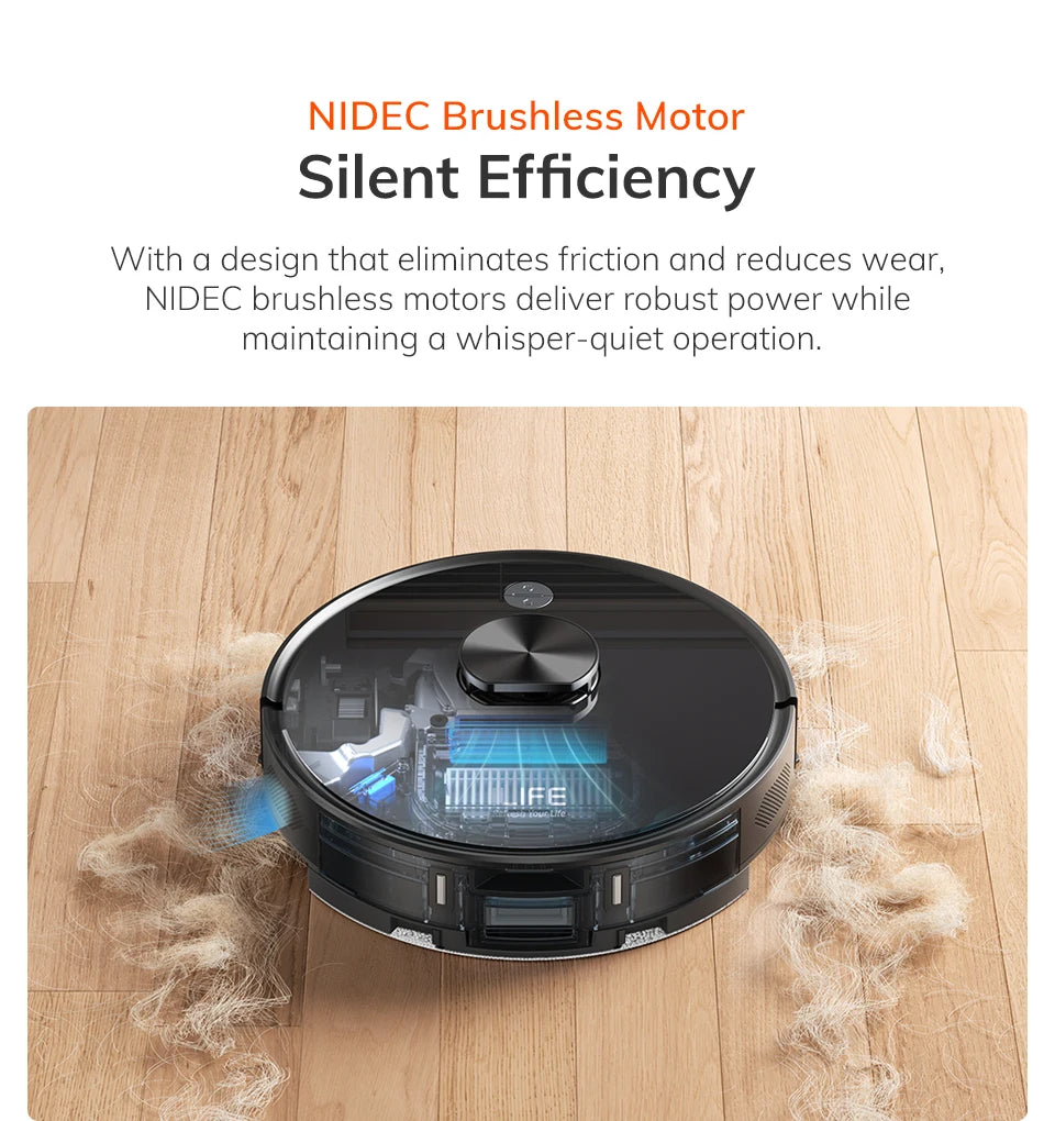 ILIFE T20s Ultra Robot Vacuum Cleaner with Self-Emptying Station, 10000Pa Suction, 4600mAh Battery, 300 Min Max Runtime