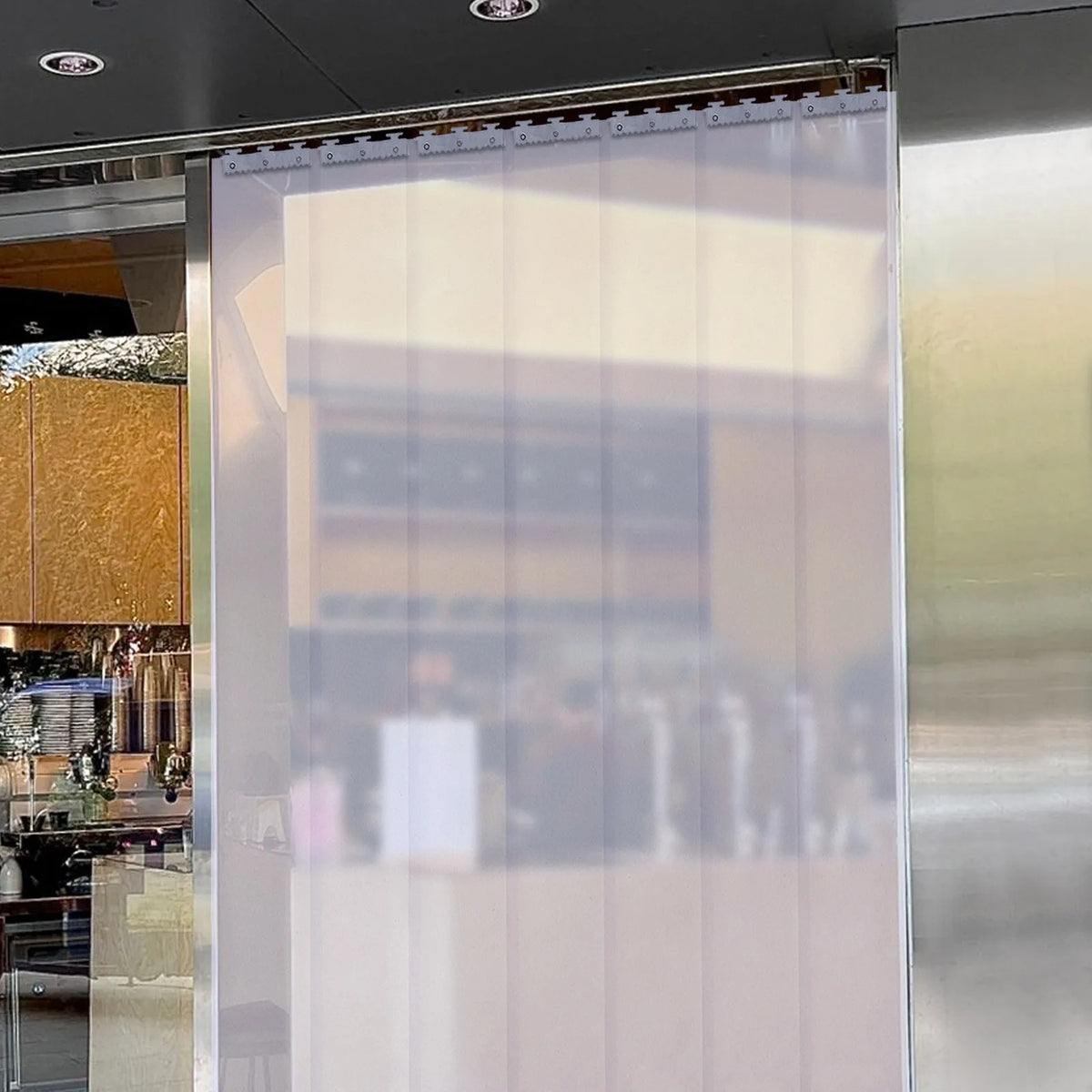 7X PVC Strip Curtain Plastic Soft Freezer Room Door Curtain Kit Hanging 18cm X2m Air-Conditioning Heat Insulation