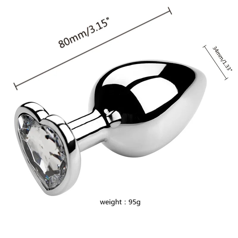 3PCS S/M/L Metal Anal Plug Butt Plug Sex Toy Butt Toy for Women Men Couples Adult Game Masturbator Anal Diamond Sex Shop 18+